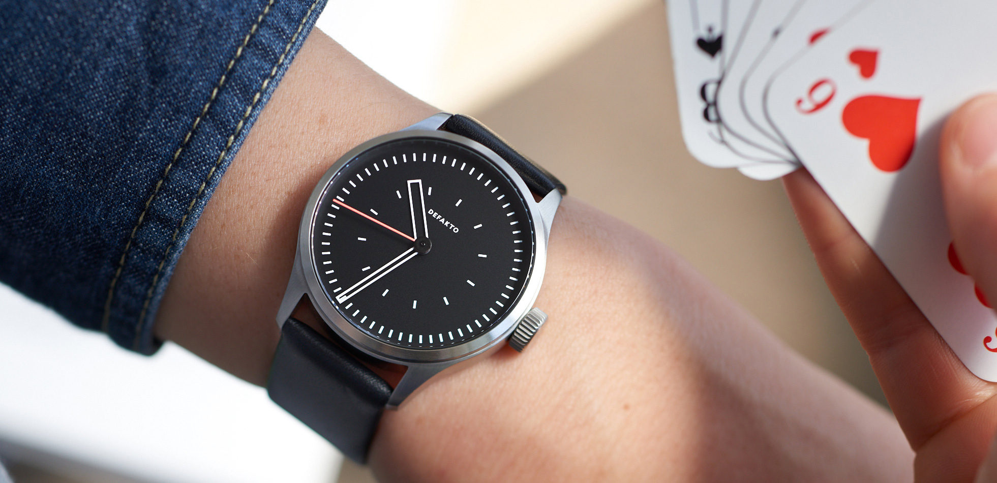 female wristshot Defakto kinetik minimal architect watch architekten uhr